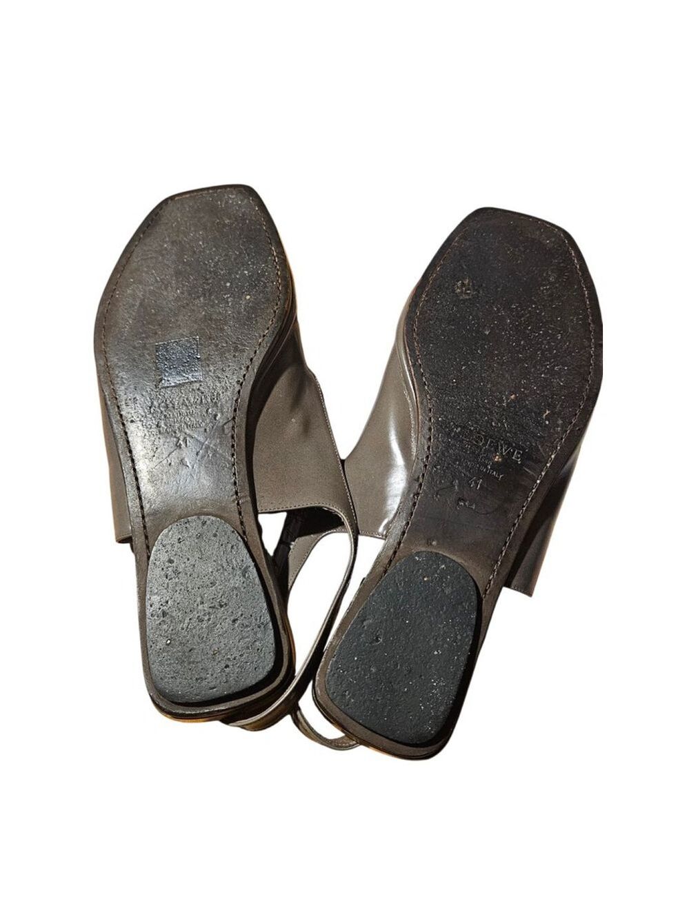 LOEWE Gray Gold Sandals Size 10.5 - Picture 4 of 14